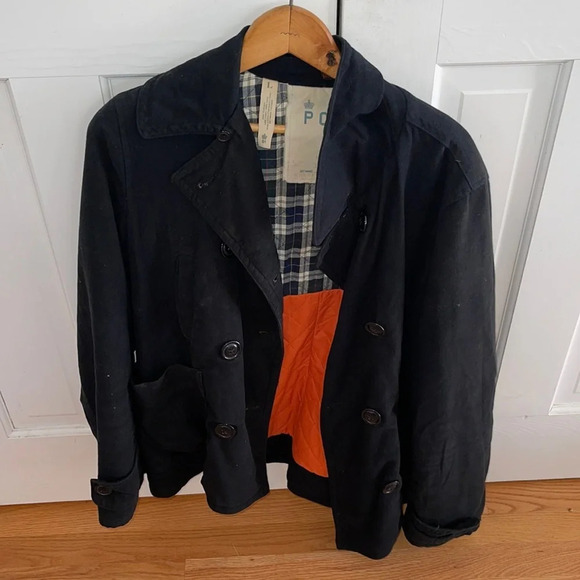 P Coat by G1 Goods peacoat w/ removable collar - Picture 1 of 5